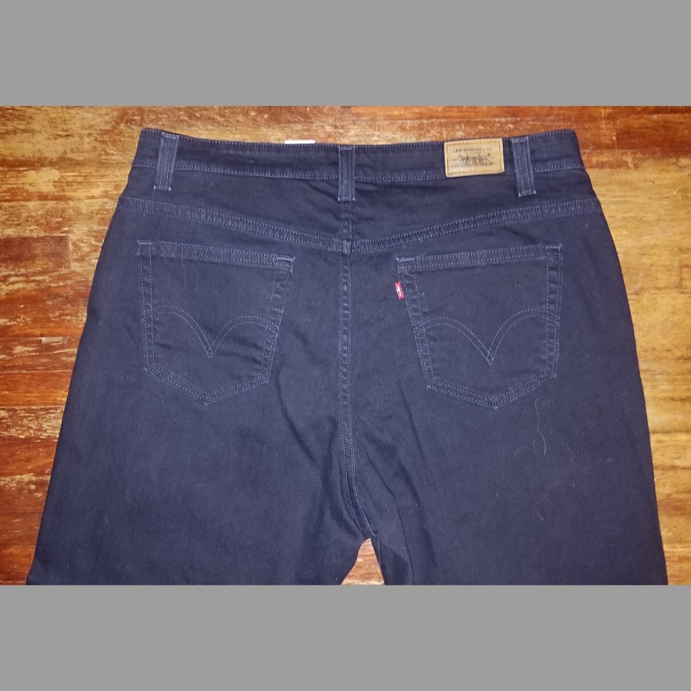 LEVI'S retro vintage black 515 denim bootcut jeans - Picture 4 of 9